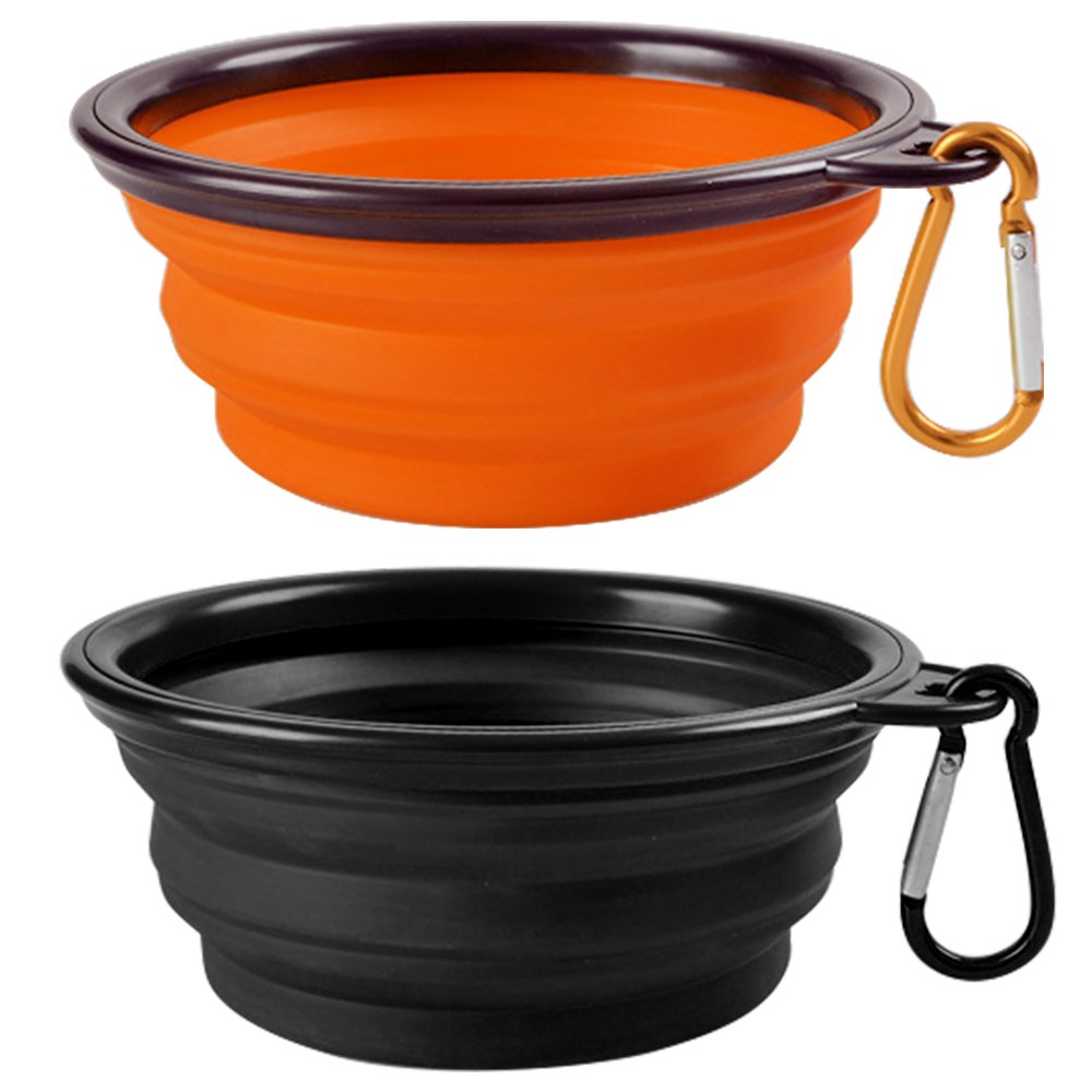 2Pack Collapsible Travel Dog Bowl,MAXIN Silicone Cat Bowl Portable Pet