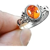 Handmade 925 Sterling Silver Rings with 6x8 Oval Natural Gemstones