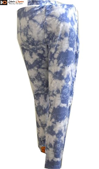 Rayon CottonTie & Die PrintSky Blue Casual Pants Use For Women & Girls , Size Xtra Large