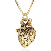 Anatomical 3D Heart Cremation Jewelry For Ashes Of Loved Ones Keepsake Urn Necklace For Women Men Memorial Pendant Stainless Steel