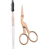 Tweezerman Exclusive Eyebrow Shaping Scissors &amp; Brush Rose Gold