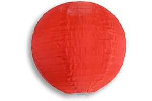 QUASIMOON PaperLanternStore.com 10 Inch Red Nylon Lantern, Durable Hanging Decoration