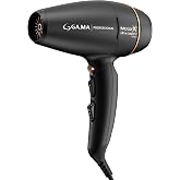 GA.MA Italy Professional Bravo X8 Corded Hair Dryer, 2000W AC Motor | Oxy-Active Technology, Cool Flap Nozzles, 3 Heat Settings, 2 Speeds, Cool Shot, Diffuser, 9.8 Ft Cord, Lightweight 14.5 Oz