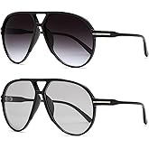 FEISEDY Retro Oversized Sunglasses for Women Men Classic 70s Trendy Sun Glasses Vintage Shades B0289