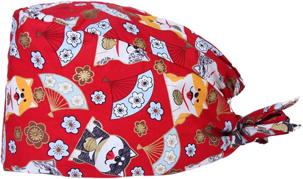 Adjustable Surgical Scrub Cap Medical Doctor Nurse Bouffant Hat Surgery Sweatband Turban