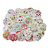 56 Pcs Graffiti Decal Stickers Skull Head DIY Sticker Car Sticker Refrigerator Sticker, Personalize Laptops, Skateboard, Snowboard, Car, Helmet, Luggage, Bikes etc.