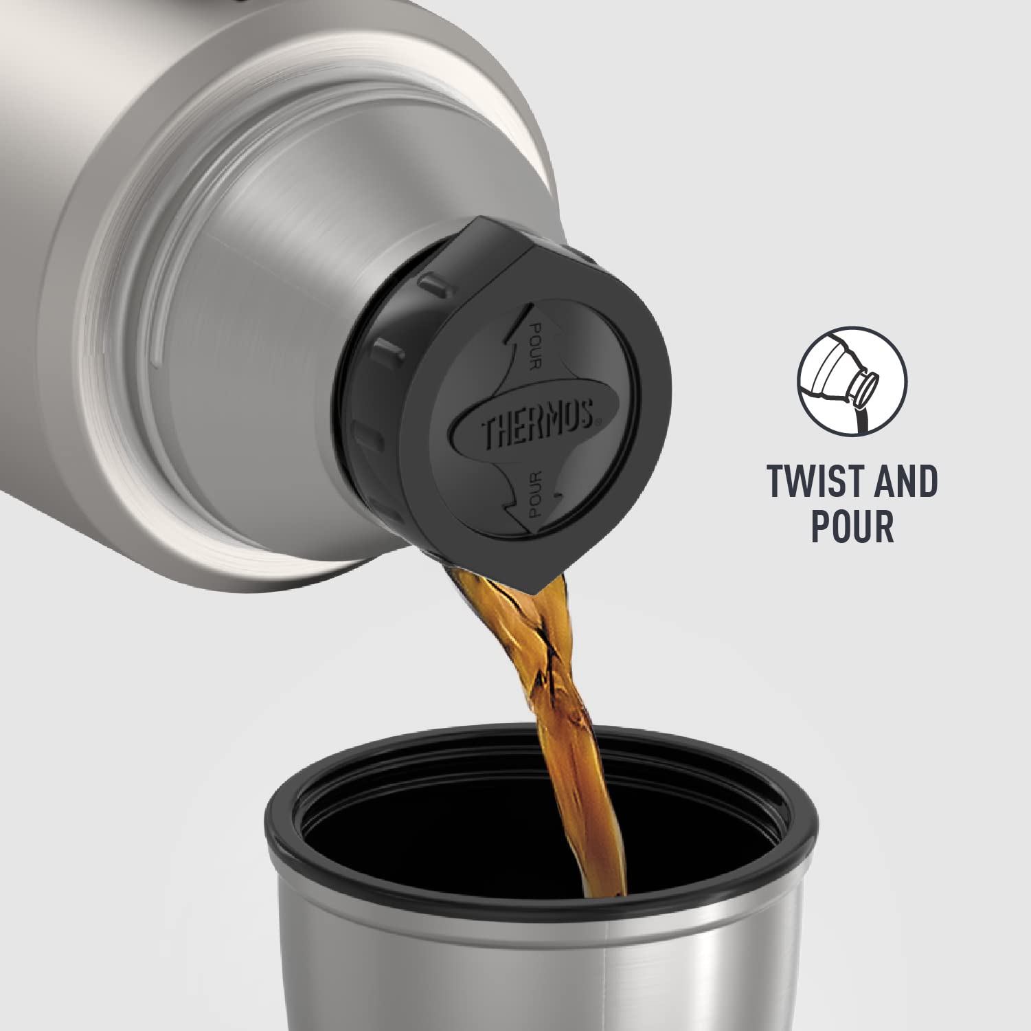 THERMOS Stainless King VacuumInsulated Beverage Bottle, 40 Ounce