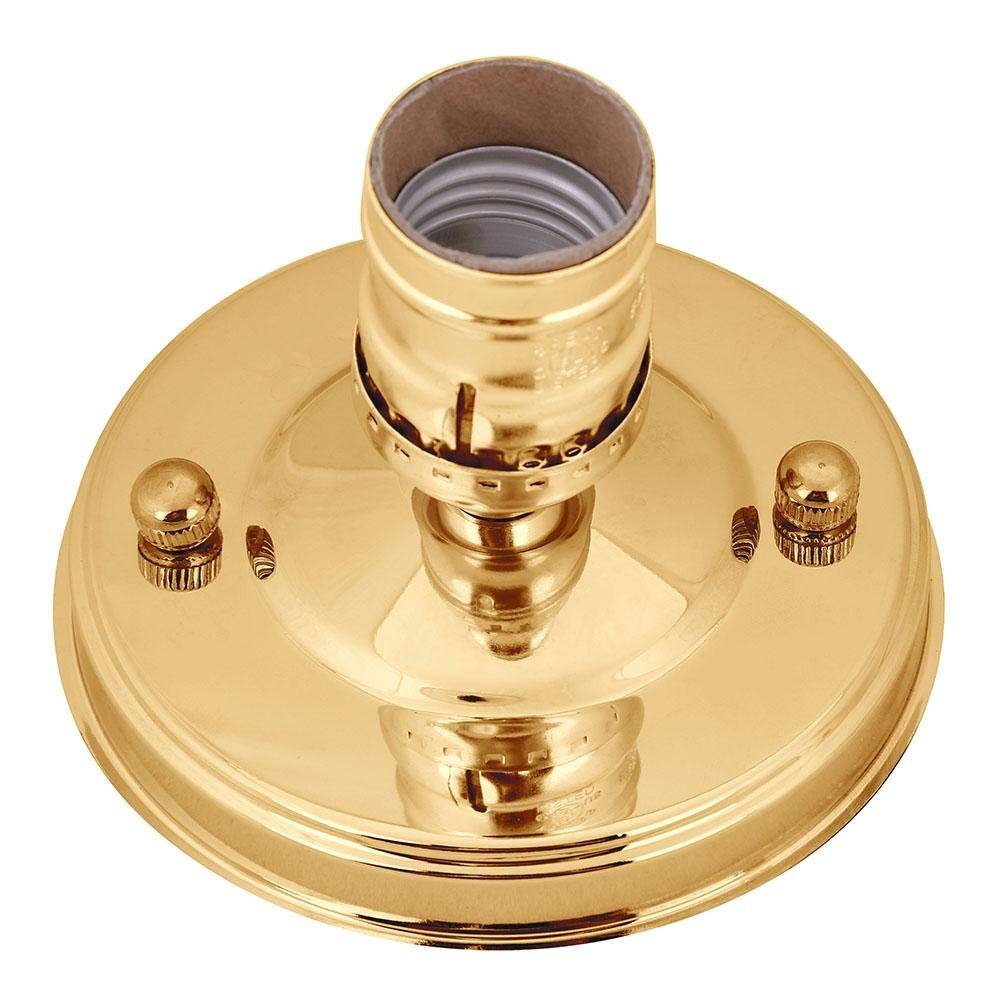 Vintage Ceiling Light Base Holder Industrial Mounted Wall Lamp Holder Fixture Chandelier Ceiling Light Socket Pendant Bulb Lamp Screw Socket for Home and Kitchen(Gold)