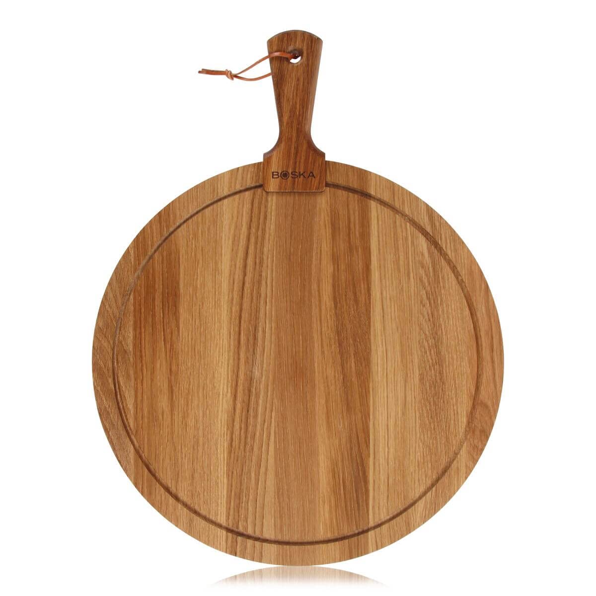 BOSKA Serving Board Round Friends L - High Quality European Oak - 40,3 cm