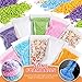 Slime Foam Balls & Slime Containers – 10 Pack Colorful Foam Balls, 6 PCS Slime Containers with Lids for 46g Slime, 6PCS Glue Mixing Spoons for DIY Slime, Kids Slime Party, Home Decorative