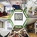 EIVOTOR Temperature Hygrometer, Indoor Thermometers Humidity Monitor with LCD Display, Home Digital Dual Wall Alarm Clock with Day, Date - Battery Included