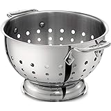 All-Clad Stainless Steel Dishwasher Safe Colander Kitchen Accessories, 5-Quart, Silver