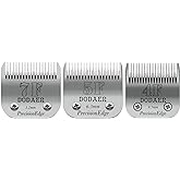 7F/5F/4F Dog Grooming Blades Set,Compatible with Andis,Oster A5,Wahl KM10 | Include 7F/5F/4F Detachable blade ,3 Count,Made of Stainless Steel
