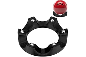 Sinbana Bowling Ball Spinner Stand 2 Styles Optional, 360° Rotation Spinning Cup Ring Holder Cleaner Kit with Towel & Polish 
