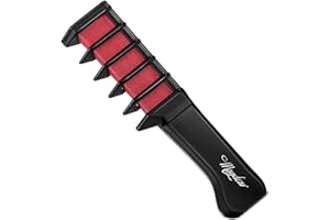 Maydear Temporary Hair Chalk Comb - Non Toxic Hair Color Comb and Safe for Kids -(New Red)