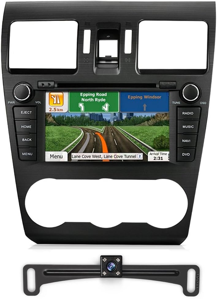 AIMTOM 2014 2015 Subaru Forester In-dash GPS Navigation Android Stereo Bluetooth DVD CD Deck 7" Touch Screen AV Receiver FM AM Radio USB SD Multimedia Player Built-in Wi-Fi Head Unit with backup camer