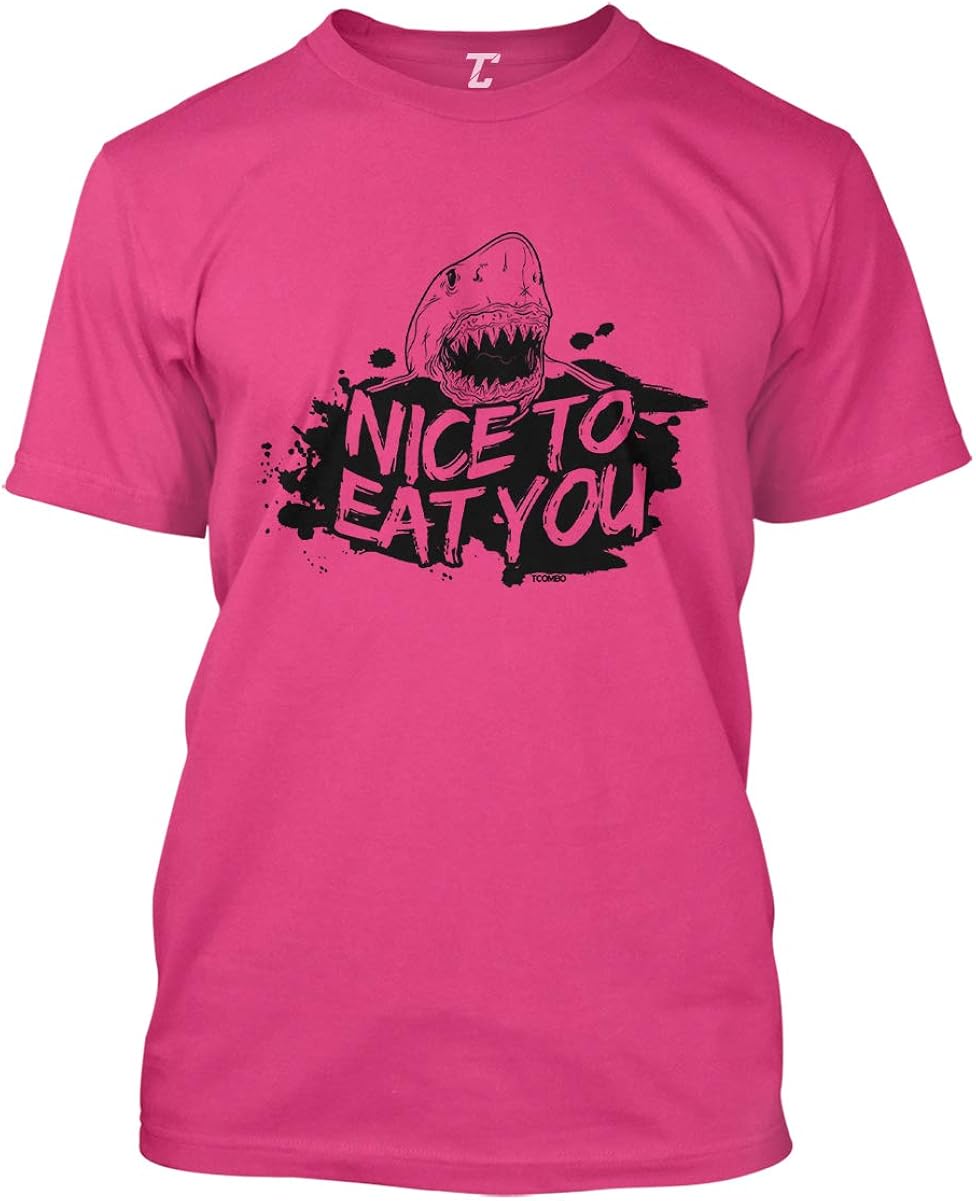 Nice to Eat You - Shark Jaws Chomp Funny Men's T-Shirt