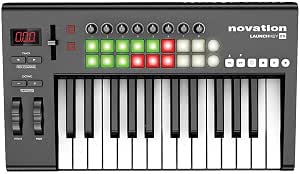 Novation Launchkey 25, 25-key USB/iOS MIDI Keyboard Controller with Synth-weighted Keys