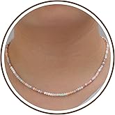 JSJOY Tiny Crystal Beaded Choker Necklaces for Women Colorful Beaded Necklace Dainty Choker Necklaces Simple Boho Jewelry Gifts for Teens Handmade Bead Necklaces Gifts