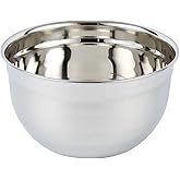 Restaurantware Met Lux 2 Quart Metal Mixing Bowls 1 German Deep Flour Bowl - Corrosion-Resistant Dishwasher-Safe Stainless Steel Metal Prep Bowl Durable For Baking And Cooking