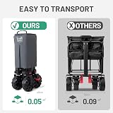 TIMBER RIDGE Festival Trolley on Wheels 200L 100kg Folding Cart with Brakes view 4