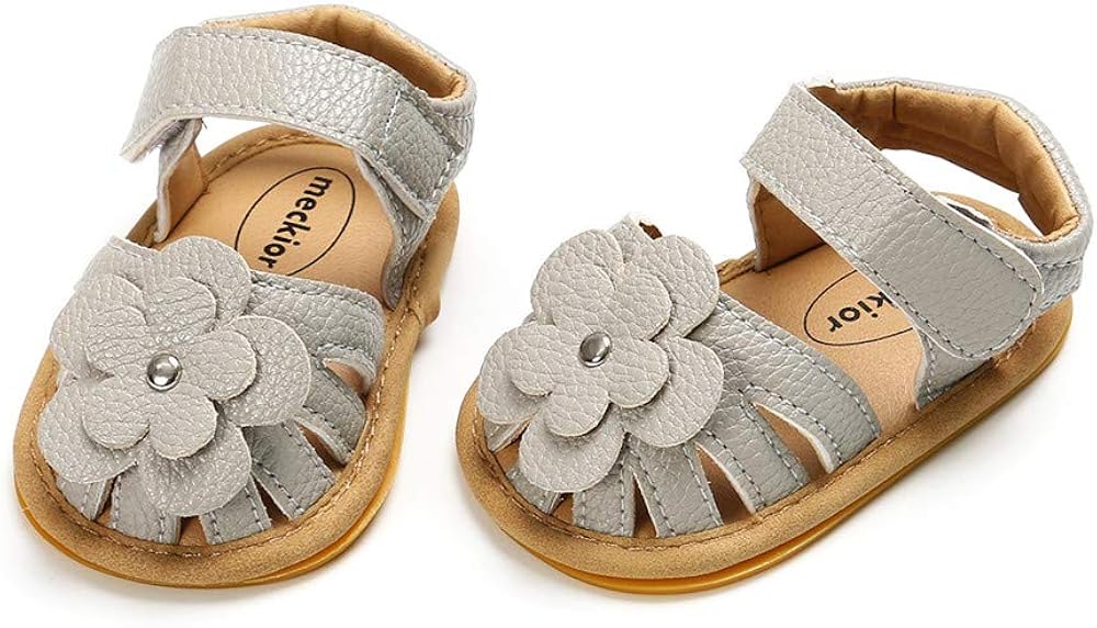  | Miamooi Infant Baby Girls Boys Sandals Summer Bowknot Crib Shoes Toddler Pu Leather Flower Soft Rubber Sole Dress Flats First Walker Shoes | Sandals