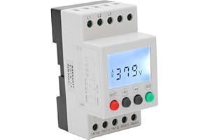WALFRONT Voltage Phase Sequence Protector 3 Phase Voltage Monitor Monitoring Sequence Relay 4 Wire Over Under Voltage Protector AC 208 to 480V for Machine Tool