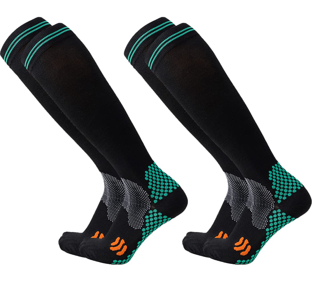 XIMISUN Compression Socks for Men and Women 20-30 mmHg Sport Medical Flight Compression Socks for Circulation Varicose Veins Nurse Edema Travel(2 Pair)