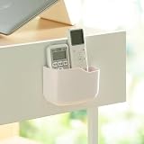 LINFIDITE Wall Mounted Remote Control Holder for 2-3 Remotes - White view 8