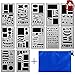 ONEST 12 Pack bullet journal stencils Journal/Notebook/Diary/Scrapbook DIY Drawing Template Stencil 4x7 Inch with Gift Zip Pouch
