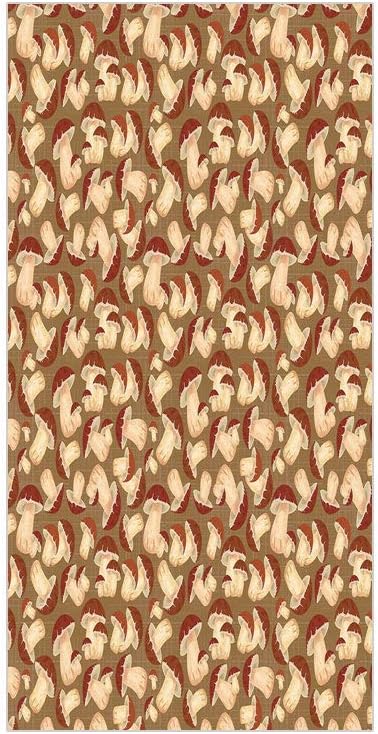 Decorative Privacy Window Film/Organic Food Porcini Mushroom with Vintage Grunge Display Harvest Farmland/No-Glue Self Static Cling for Home Bedroom Bathroom Kitchen Office Decor Cocoa Brown Beige