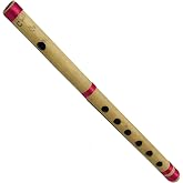 Bamboo Bansuri Flute for beginners C Key 7 Holes Fipple Woodwind Clarinet Bamboo Quena Flute Musical Instrument Krishna Flute Size- 13" inch