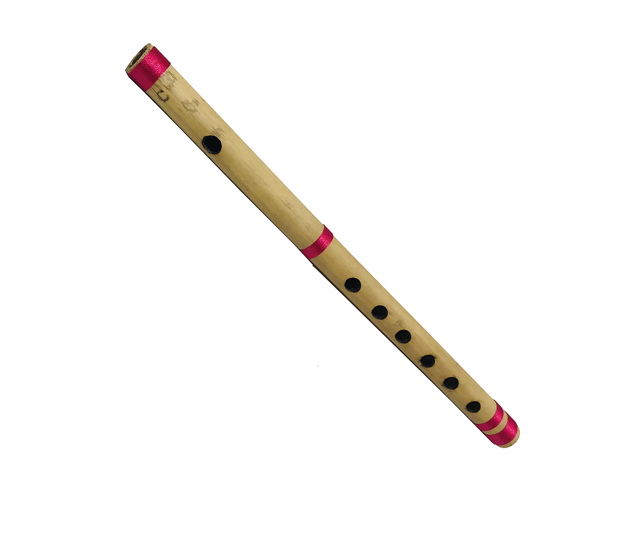 Bansuri Flute C Key 7 Holes Fipple Flute Indian Musical Instrument Krishna Flute Birthday Mens Women Size- 13" inch