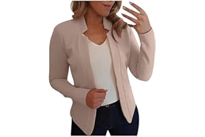 FARTEY Womens Blazers Casual Fall Open Front Long Sleeve Work Office Outfit 2023 Office Bussiness Jacket Cardigans