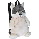Wild Republic Plush Backpack, Wolf, Bookbag, 14 inches, Gift for Kids, Plush Toy, Multi (20991)