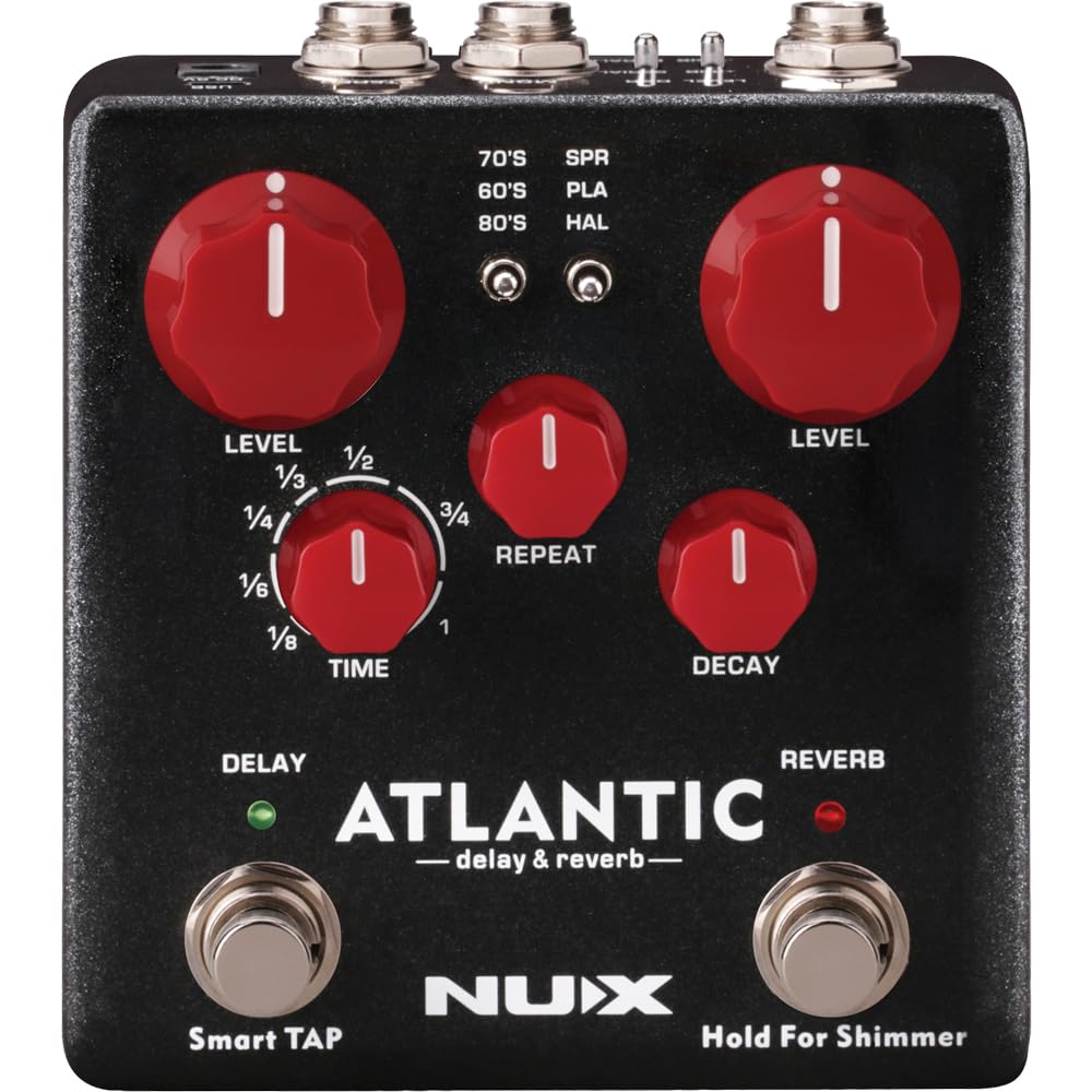 NUX NDR-5 NUX | Atlantic Delay & Reverb Pedal,Black