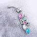 Lowpricenice(TM)Mixed Color Rhinestone Jewelry Navel Body Piercing Belly Button Rings
