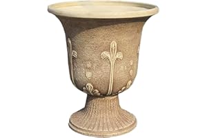 Exaco FM-0071-NP Sandstone Modena Urn Washed Finish, 18 in H x 16 in W