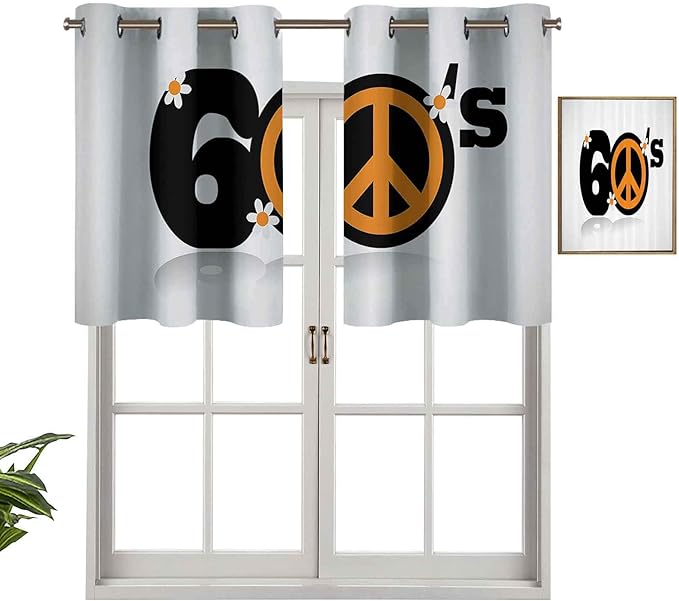 Panel de cortina de bloqueo UV, diseño de utopía con símbolo de la paz