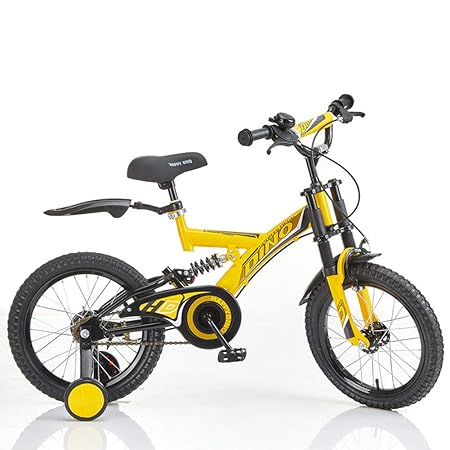 JCOCO Kinder Fahrrad 3-8 Jahre alt Kinderwagen 14/16 Zoll Schüler Mountainbike Double Shock Absorption Unisex Kinder mit Trai