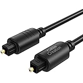 CableCreation Digital Optical Audio Cable 6 Feet, Fiber Optical Toslink Cable for Home Theater, Sound Bar, TV, PS4, Xbox, VD/