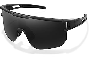 Licputalch Sports Polarized Sunglasses for Men and Women, UV 400 Cycling Glasses for Baseball Fishing Running Driving