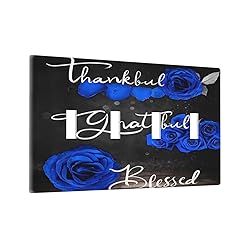 Spshian Light Switch Cover Blue Rose Thankful