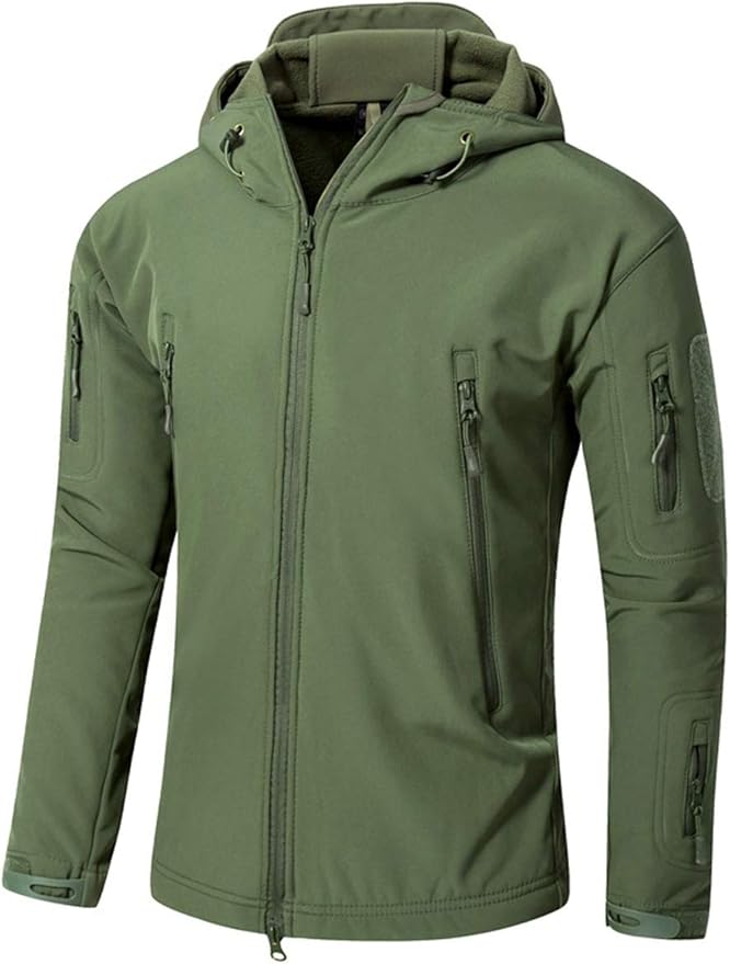 Gihuo Men's Tactical Fleece Lined Hooded Softshell Jacket: Amazon.ca ...