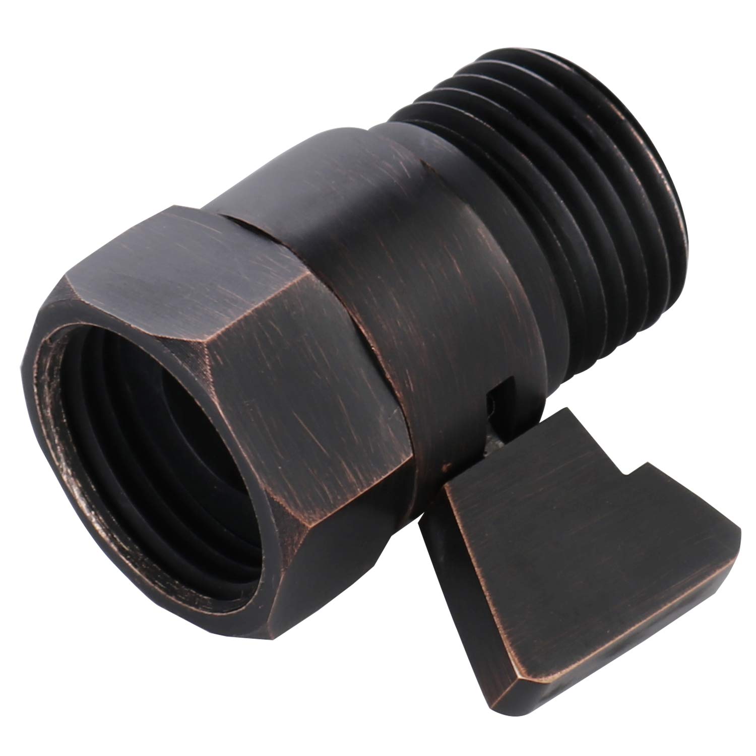 Photo 1 of Water Flow Control Valve, Brass Shower Shut Off Valve Adjustable Water Pressure Regulator for Hand Held Shower Head & Bidet Sprayer, Oil Rubbed Bronze Water Saver G1/2 Standard Connection