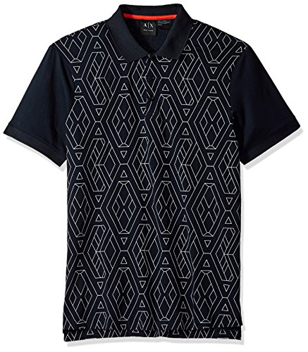 A|x armani exchange men s short sleeve polo shirt, navy…