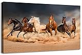 Horse Wall Art, Equine Themed Animals Galloping In