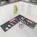 Carvapet 2 Pieces Non-Slip Kitchen Mat Set Rubber Backing Doormat Runner Rug Set, Kitchenware Design (Grey 15
