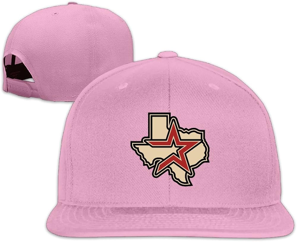 Novelty Texas Astros Baseball Team Adjustable Print Baseball Cap Pink