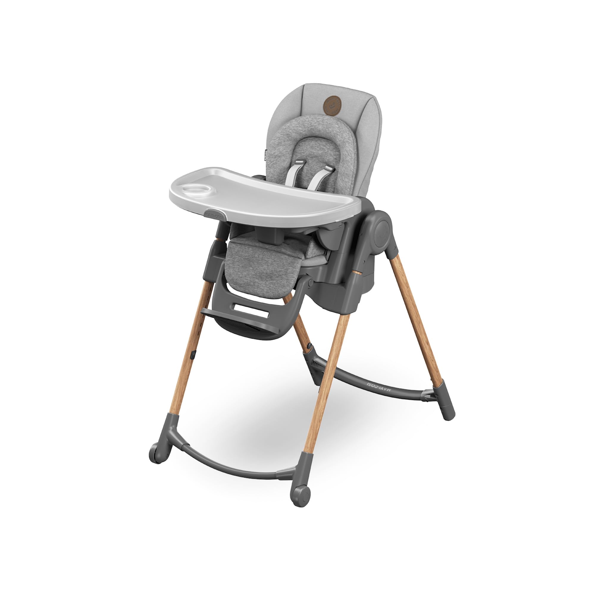 Maxi-Cosi Minla Evolutive Highchair, 0–14 Years, up to 60 kg, Baby High Chair, 9 Height Options, 5 Recline and 4 Tray Positions, Compact Fold, Adjustable Footrest, Essential Grey